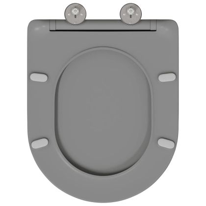 Тоалетна седалка Сив 47 x 36 x 3,4 см Дуропласт