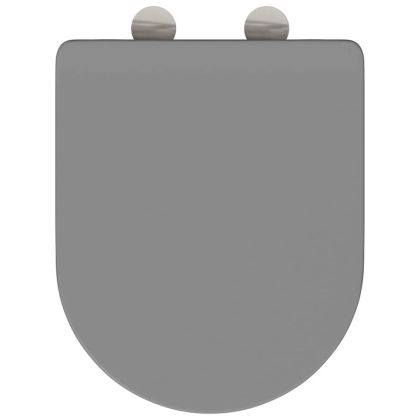 Тоалетна седалка Сив 47 x 36 x 3,4 см Дуропласт