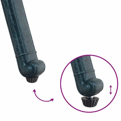 Градински стол 2 pcs Зелен 64 x 62 x 93 см Алуминий