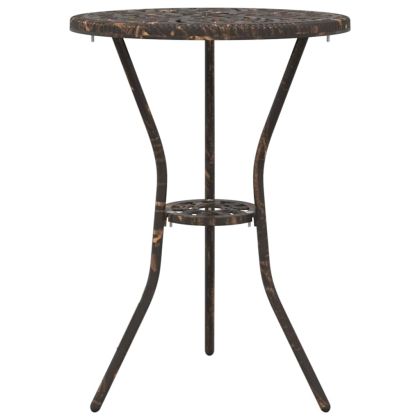 Градински бистро комплект 3 pcs Бронзов Алуминий