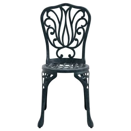 Градински бистро комплект 3 pcs Зелен Алуминий