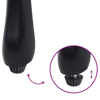 Градински бистро комплект 3 pcs Черно Алуминий