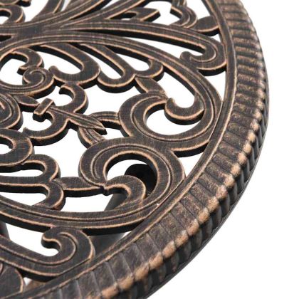 Градински бистро комплект 3 pcs Бронзов Алуминий