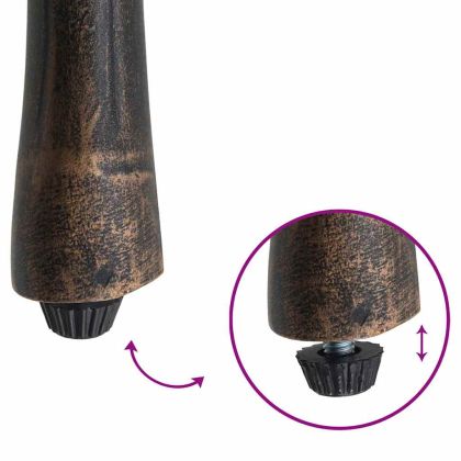 Градински бистро комплект 3 pcs Бронзов Алуминий