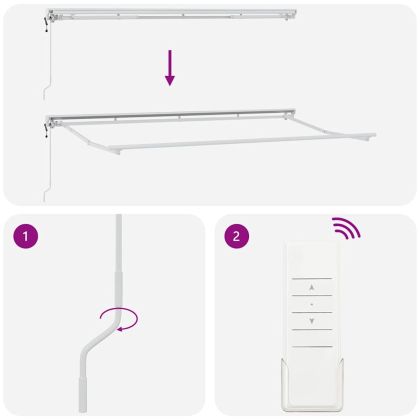 Рамка за сенник Регулирума Бял 4 x 2 m Стомана