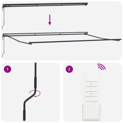 Рамка за сенник Регулирума Антрацит 5 x 3 m Стомана