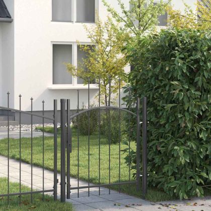 Градинска врата с заключване Woerden Сив 125 x 100 см Стомана