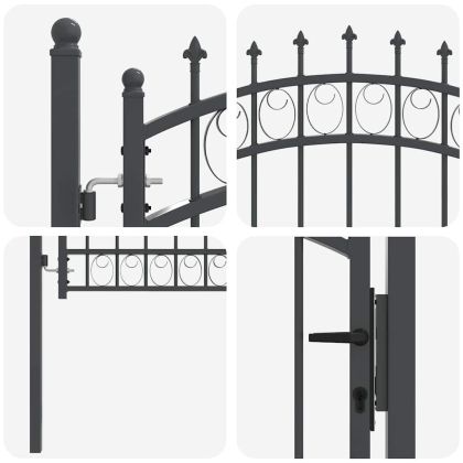 Оградна врата с шипове EMMEN 100 x 100 cm