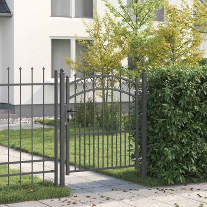 Оградна врата с шипове EMMEN 125 x 100 см Сиво