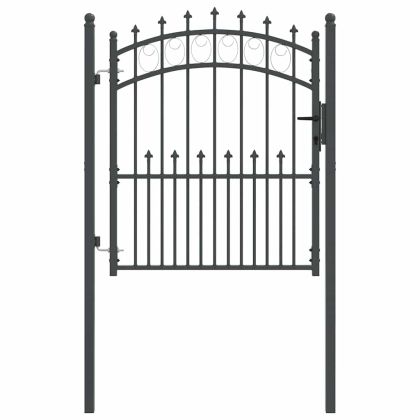 Оградна врата с шипове EMMEN 125 x 100 см Сиво
