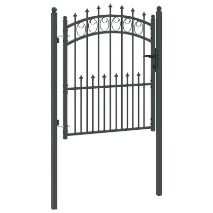 Оградна врата с шипове EMMEN 125 x 100 см Сиво