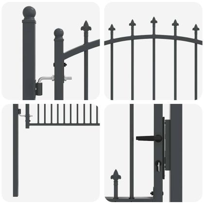 Оградна врата с шипове EMMEN 150 x 100 cm