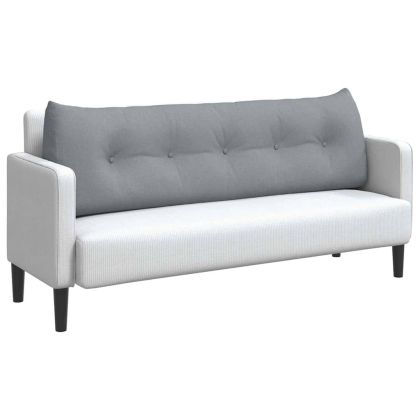 Възглавница за гръб Светлосиво 160 x 24 x 50 см текстил