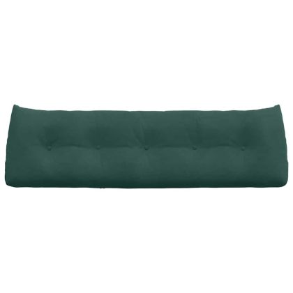 Възглавница за гръб Тъмен зелен 160 x 24 x 50 см Кадифе