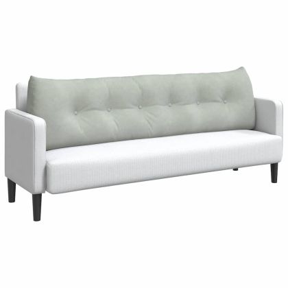 Възглавница за гръб Светлосиво 180 x 24 x 50 см Кадифе