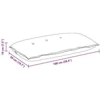 Възглавница за гръб Таупе 100 x 19 x 50 см текстил