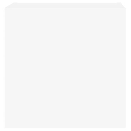 Стенен ТB шкаф, бял, 40,5x30x40 см, инженерно дърво