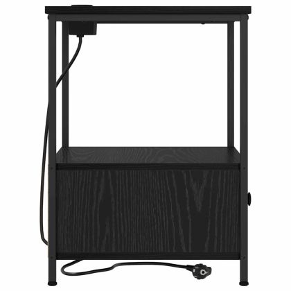 Нощен шкаф 2 pcs Черния дъб 42 x 41 x 56 см Инженерно дърво