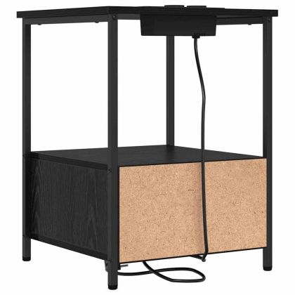 Нощен шкаф 2 pcs Черния дъб 42 x 41 x 56 см Инженерно дърво