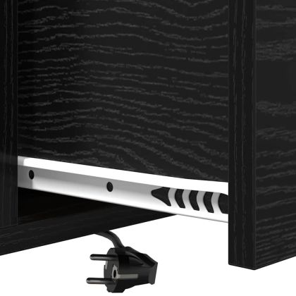 Нощен шкаф 2 pcs Черния дъб 42 x 41 x 56 см Инженерно дърво