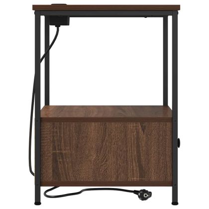 Нощен шкаф 2 pcs Кафяв дъб 42 x 41 x 56 см Инженерно дърво