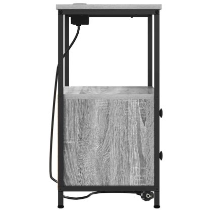 Нощен шкаф 2 pcs Сив Сонома 40 x 31 x 60 см Инженерно дърво
