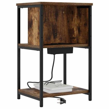 Нощен шкаф Димян дъб 38 x 31 x 61 см Инженерно дърво