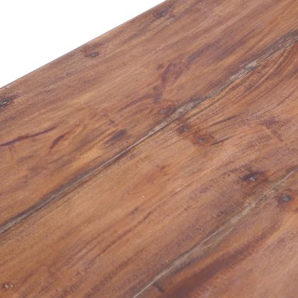 Бюро с 3 чекмеджета, бяло, 117x57x75 см, махагоново дърво масив