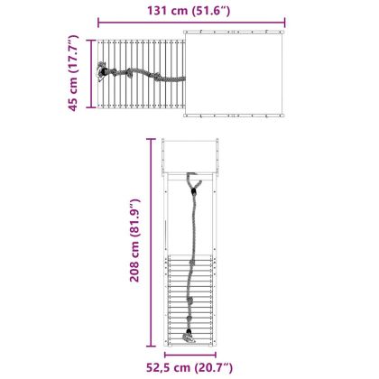 Комбинирано детско съоръжение за игра на открито, бор масив