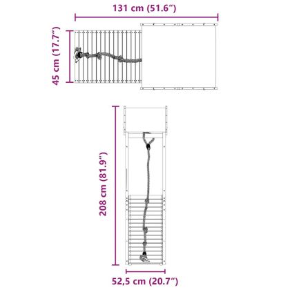 Комбинирано детско съоръжение за игра, импрегниран бор