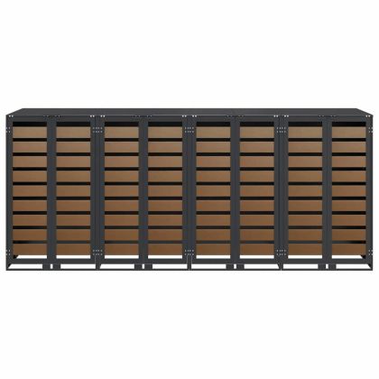 Контейнер за съхранение на 3 коша 340 x 77.5 x 115.5 см Стомана