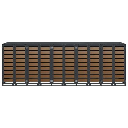 Контейнер за съхранение на 3 коша 340 x 77.5 x 115.5 см Стомана