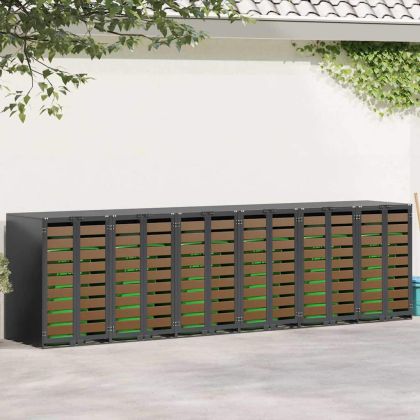 Контейнер за съхранение на 3 коша 340 x 77.5 x 115.5 см Стомана