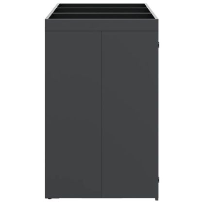 Контейнер за съхранение на 3 коша Антрацит Стомана