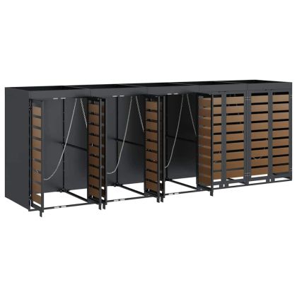 Контейнер за съхранение на 3 коша 340 x 77.5 x 115.5 см Стомана