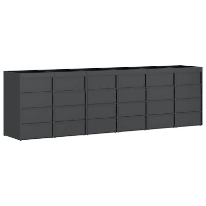 Контейнер за съхранение на 3 коша 340 x 77.5 x 115.5 см Стомана