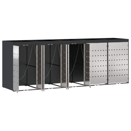 Контейнер за съхранение на 3 коша 340 x 77.5 x 115.5 см Стомана