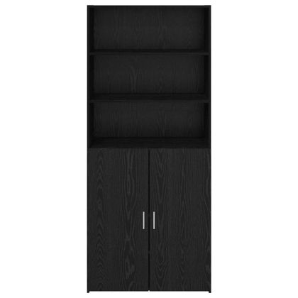 Висок шкаф Черния дъб 80 х 42,5 х 185 см Инженерно дърво