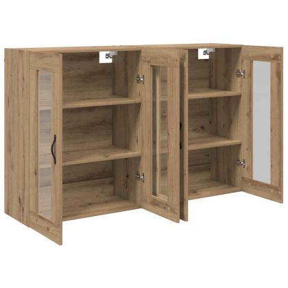 Стенни шкафове 2 pcs Дъб 69,5 x 34 x 90 см Инженерно дърво