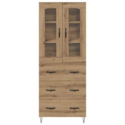 Висок шкаф с чекмедже Дъб 69,5 x 34 x 90 см Инженерно дърво