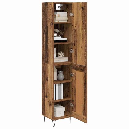 Висок шкаф Старо дърво 34,5 x 34 x 90 см Инженерно дърво