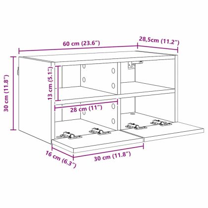 Стойки за телевизор 4 pcs Дъб Инженерно дърво