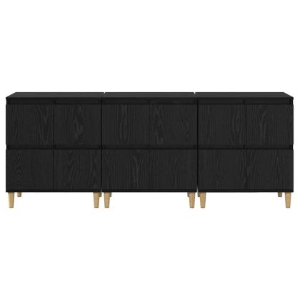 Скейдбордове 3 pcs Черния дъб 60 x 35 x 70 cm Инженерно дърво