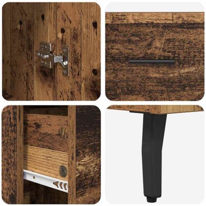 Висок шкаф Старо дърво 34,5 x 34 x 180 см Инженерно дърво