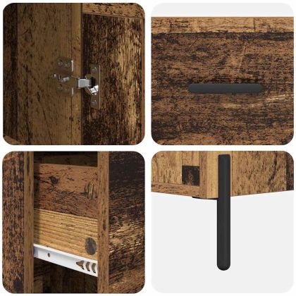 Висок шкаф Старо дърво 34,5 x 34 x 180 см Инженерно дърво