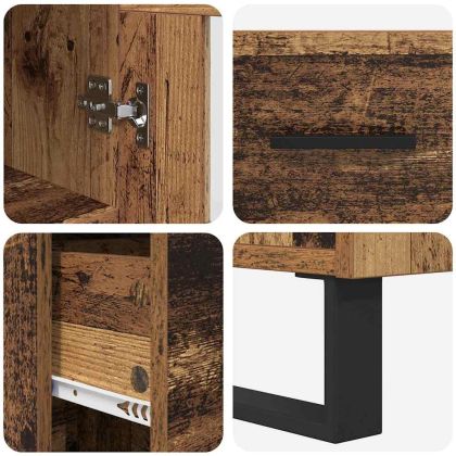 Висок шкаф Старо дърво 34,5 x 34 x 180 см Инженерно дърво