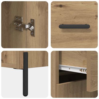 Висок шкаф с чекмедже Дъб 69,5 x 34 x 180 см Инженерно дърво