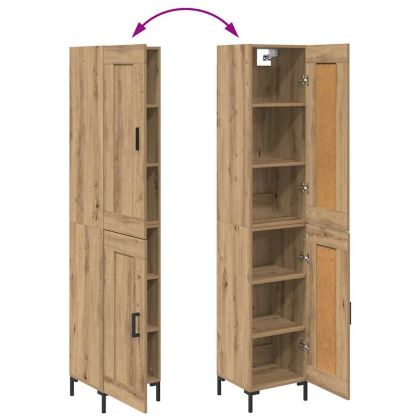 Висок шкаф Дъб 34,5 x 34 x 180 см Инженерно дърво