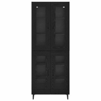 Висок шкаф Черния дъб 69,5 x 34 x 180 см Инженерно дърво