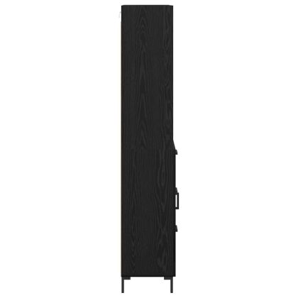 Висок шкаф Черния дъб 69,5 x 34 x 180 см Инженерно дърво